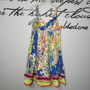 Chit Chat Multicolored Spaghetti Strap Dress, 8